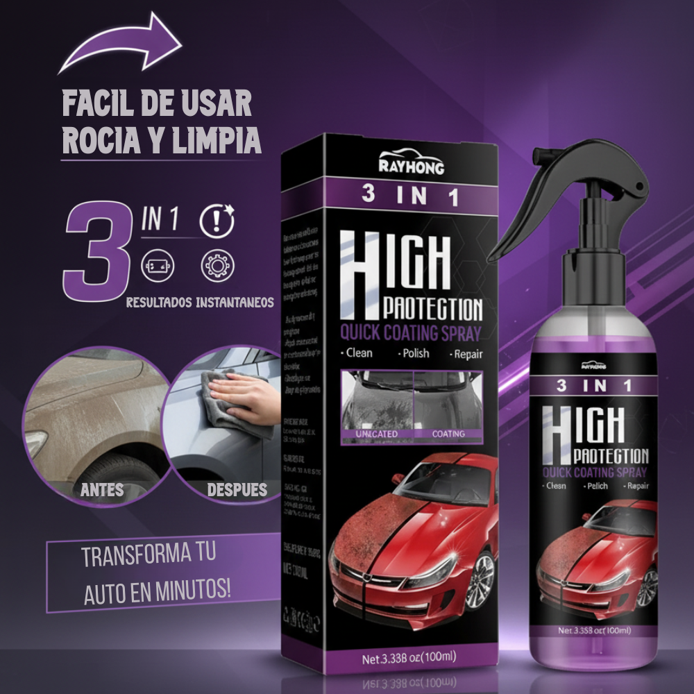 Escudo Cerámico 3 en 1 | Brillo y Protección para Tu Auto
