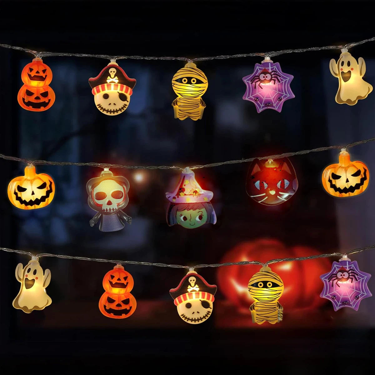 Guirnalda LED a Pilas: El Secreto para el Halloween Más Mágico - Crea Recuerdos Inolvidables.