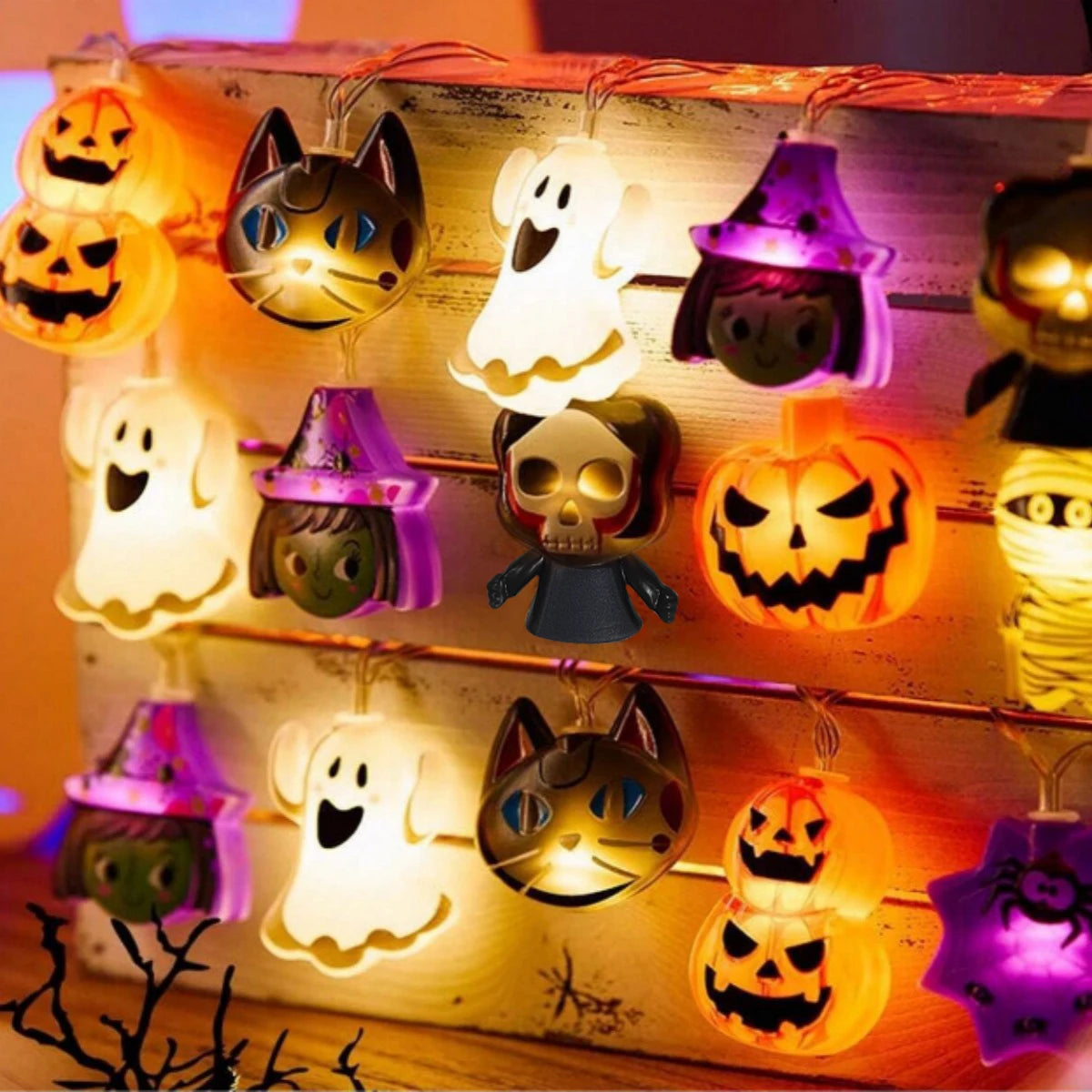 Guirnalda LED a Pilas: El Secreto para el Halloween Más Mágico - Crea Recuerdos Inolvidables.