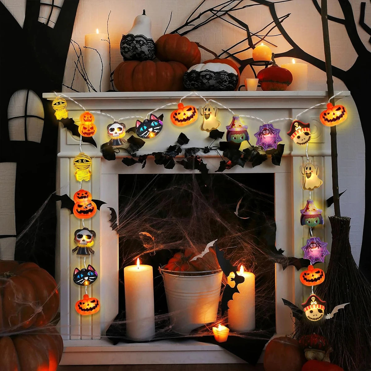 Guirnalda LED a Pilas: El Secreto para el Halloween Más Mágico - Crea Recuerdos Inolvidables.