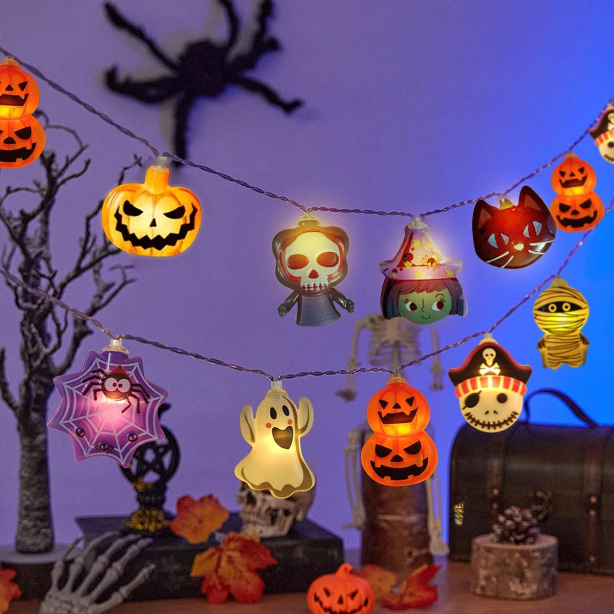 Guirnalda LED a Pilas: El Secreto para el Halloween Más Mágico - Crea Recuerdos Inolvidables.