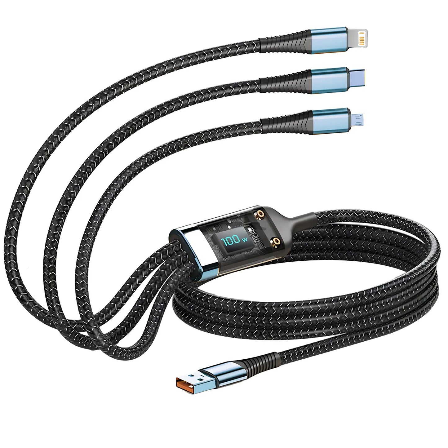 El ÚNICO Cable que Necesitas: Carga Turbo 100W para tu iPhone, Android y Más. ¡Pídelo Hoy y Simplifica tu Vida!