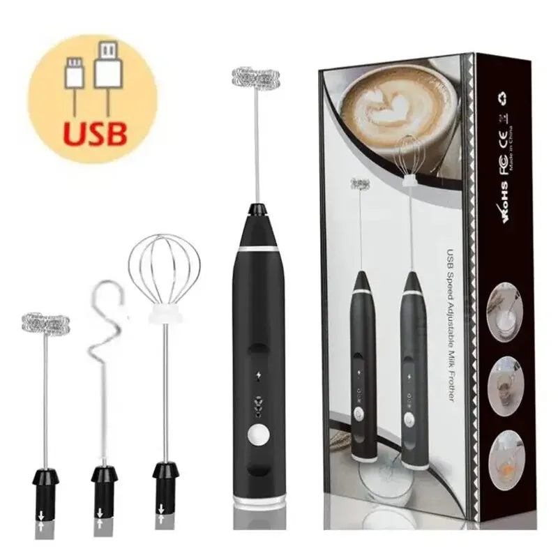 Espumador de Leche Eléctrico Recargable USB | Crea Espuma de Barista en Segundos